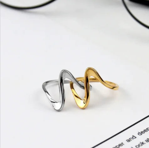 Minimalist Geometric Gold-Plated Ring