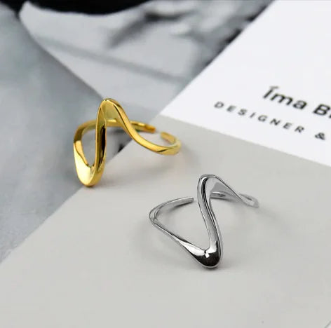 Minimalist Geometric Gold-Plated Ring