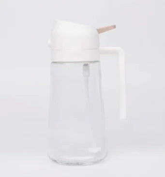 New Two-in-one Glass Oil Pot Kitchen Soy Sauce Bottle Atomization Bottle