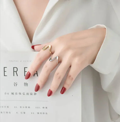 Minimalist Geometric Gold-Plated Ring