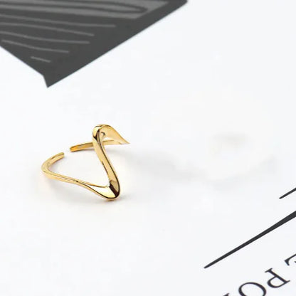 Minimalist Geometric Gold-Plated Ring