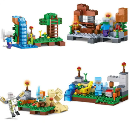 4-in-1 Cat & Leopard Building Blocks Set